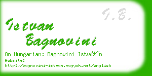 istvan bagnovini business card